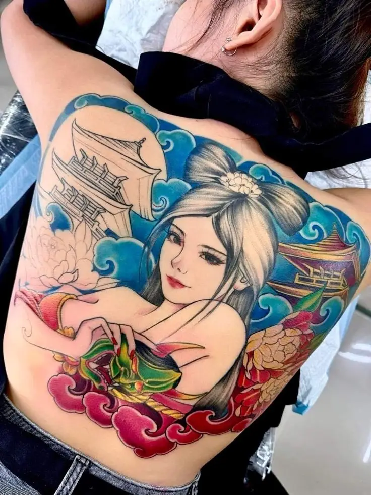 Khám Phá Hình Xăm Geisha Full Lưng - Biểu Tượng Văn Hóa Nhật Bản 31