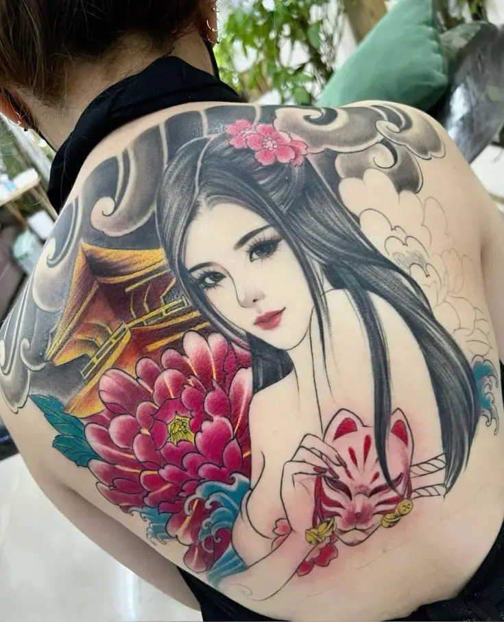 Khám Phá Hình Xăm Geisha Full Lưng - Biểu Tượng Văn Hóa Nhật Bản 32