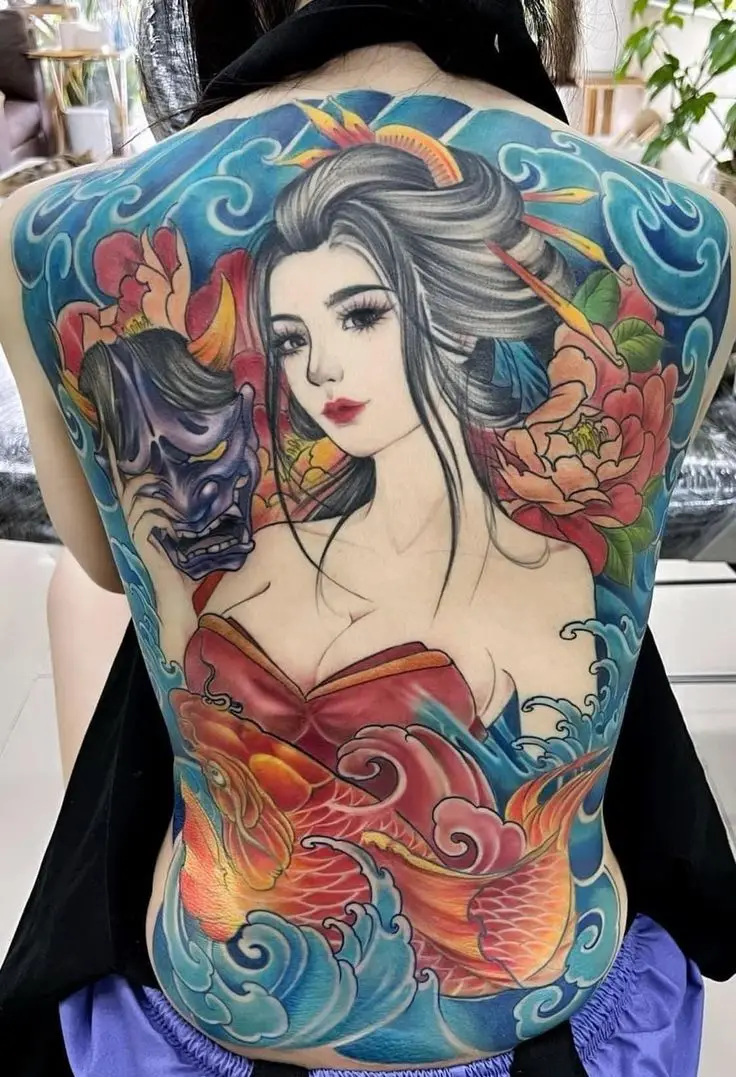 Khám Phá Hình Xăm Geisha Full Lưng - Biểu Tượng Văn Hóa Nhật Bản 37