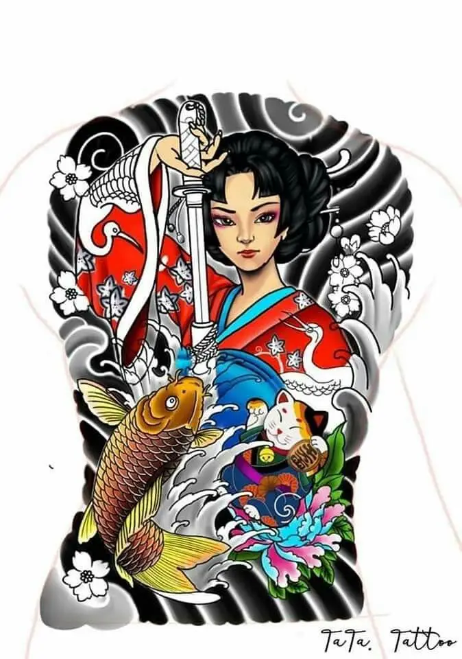 Khám Phá Hình Xăm Geisha Full Lưng - Biểu Tượng Văn Hóa Nhật Bản 49