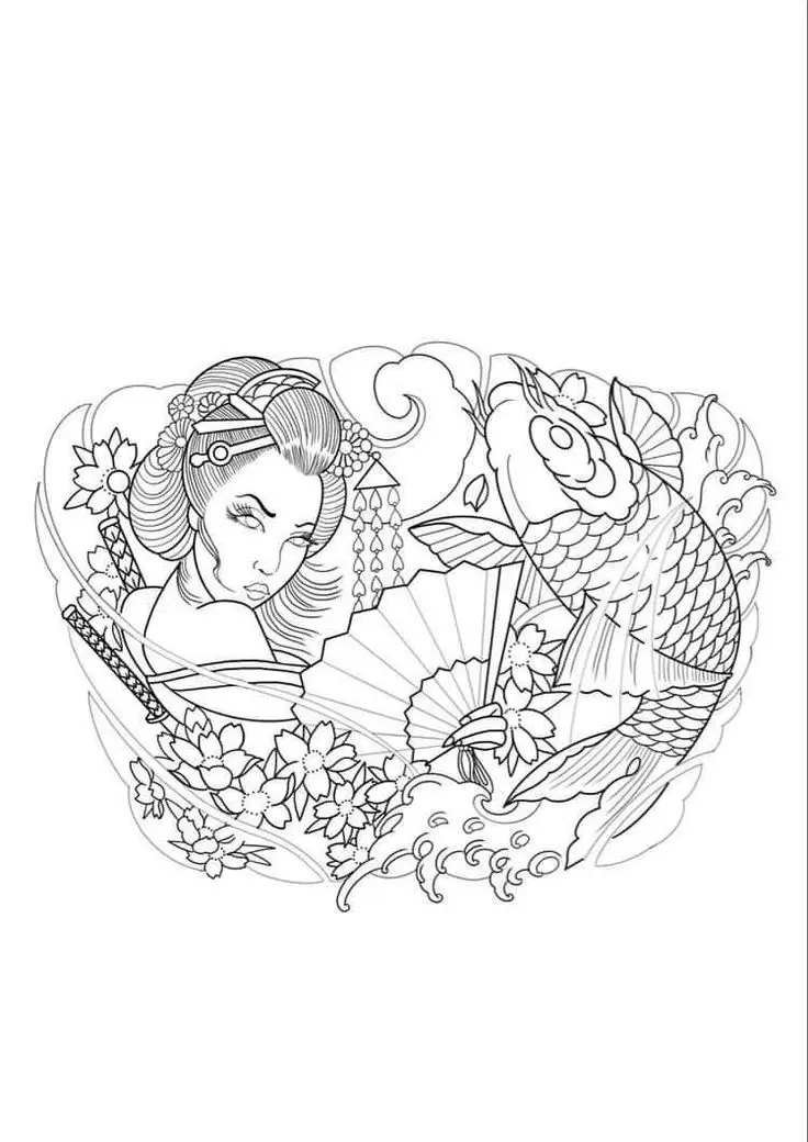 Khám Phá Hình Xăm Geisha Full Lưng - Biểu Tượng Văn Hóa Nhật Bản 59