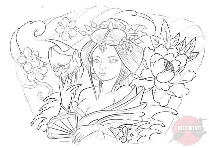 Khám Phá Hình Xăm Geisha Full Lưng - Biểu Tượng Văn Hóa Nhật Bản 61