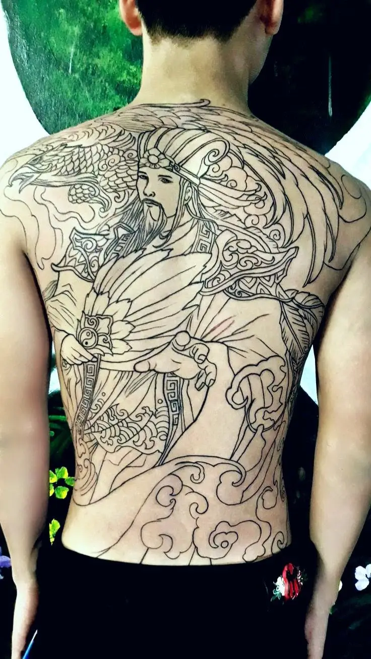 Hình Xăm Gia Cát Lượng Full Lưng: Tượng Trưng Cho Trí Tuệ 38
