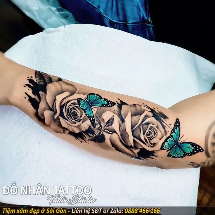 Hình xăm hoa hồng ở tay nam: Từ biểu tượng đến phong cách 11