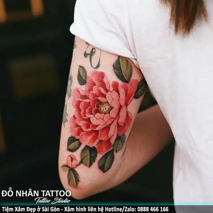 Hình Xăm Hoa Mẫu Đơn Cho Nữ - Nghệ Thuật Tinh Tế 27