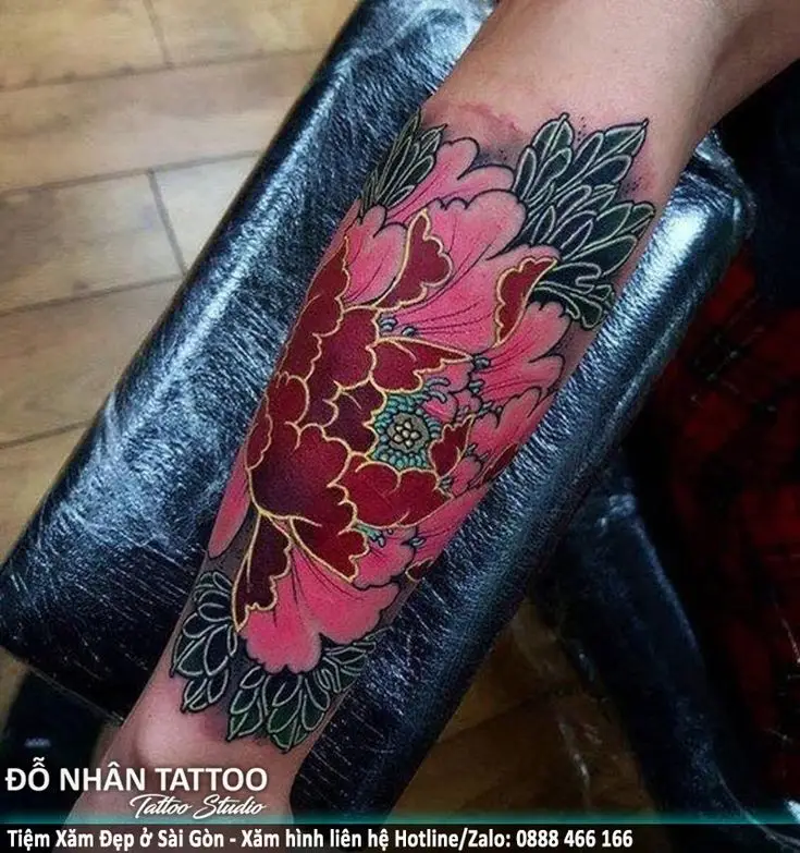 Hình Xăm Hoa Mẫu Đơn Cho Nữ - Nghệ Thuật Tinh Tế 30
