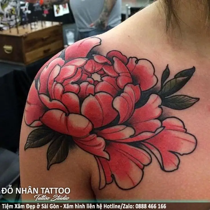 Hình Xăm Hoa Mẫu Đơn Cho Nữ - Nghệ Thuật Tinh Tế 33