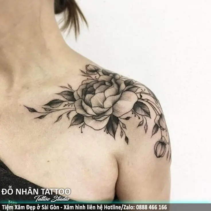 Hình Xăm Hoa Mẫu Đơn Cho Nữ - Nghệ Thuật Tinh Tế 53