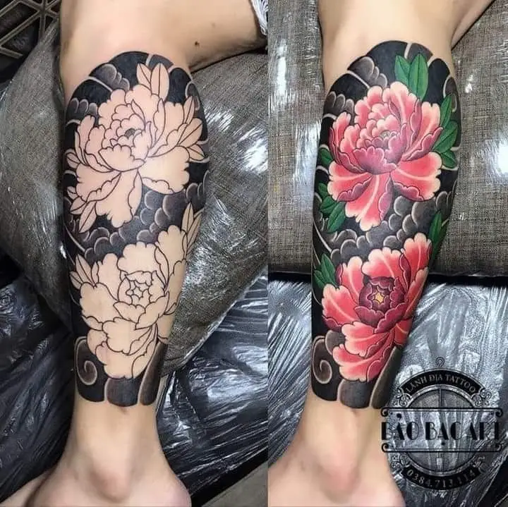 Hình Xăm Hoa Mẫu Đơn Ở Chân - Tạo Dáng Kín Đáo và Sang Trọng 14