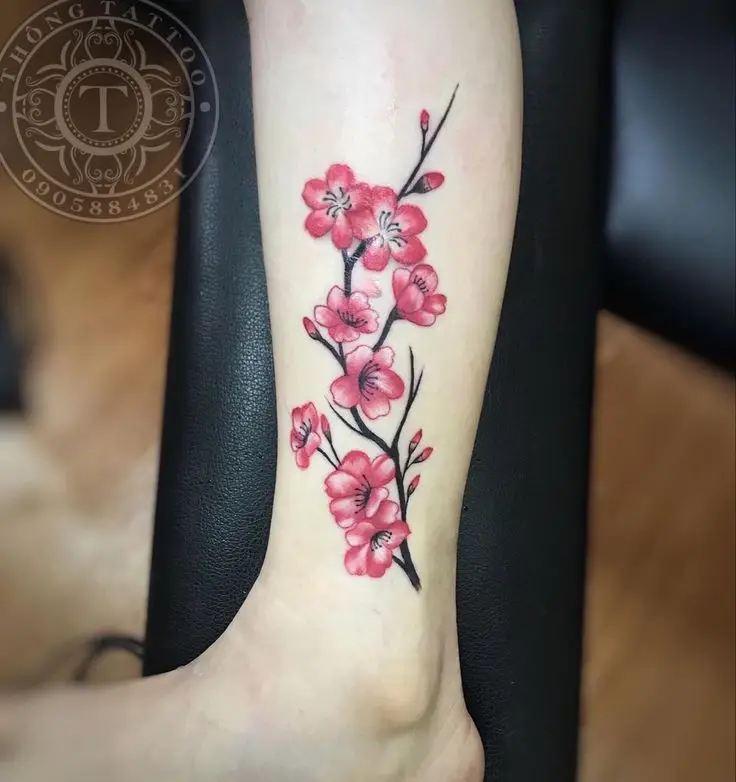 Hình Xăm Hoa Mẫu Đơn Ở Chân - Tạo Dáng Kín Đáo và Sang Trọng 44