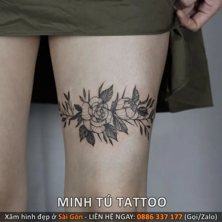 Hình Xăm Hoa Mẫu Đơn Ở Chân - Tạo Dáng Kín Đáo và Sang Trọng 64
