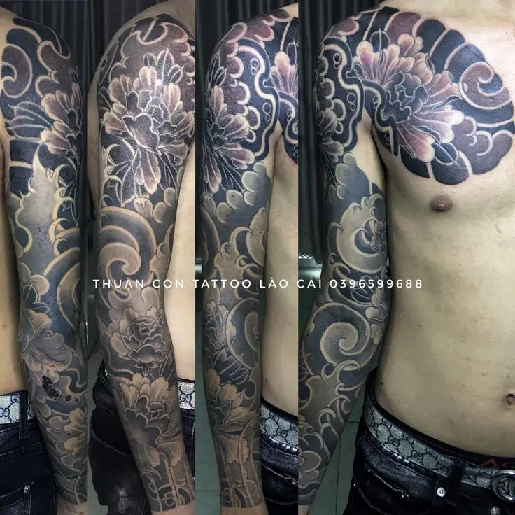 Ý nghĩa hình xăm hoa mẫu đơn trắng đen trong nghệ thuật xăm 17