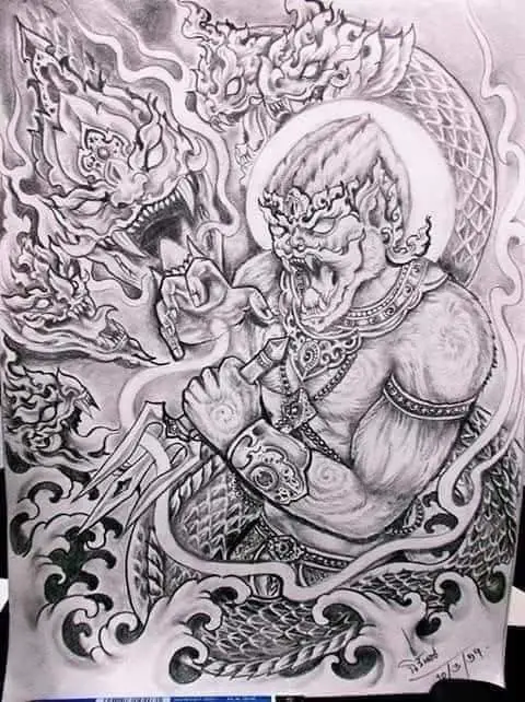 Khám Phá Nghệ Thuật Hình Xăm Khmer Hanuman 3D Đẹp Và Ý Nghĩa 6