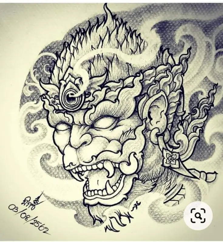 Khám Phá Nghệ Thuật Hình Xăm Khmer Hanuman 3D Đẹp Và Ý Nghĩa 35