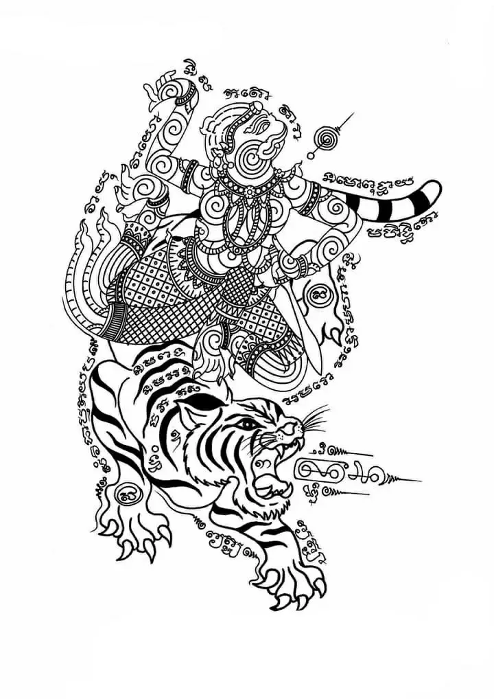Khám Phá Nghệ Thuật Hình Xăm Khmer Hanuman 3D Đẹp Và Ý Nghĩa 59