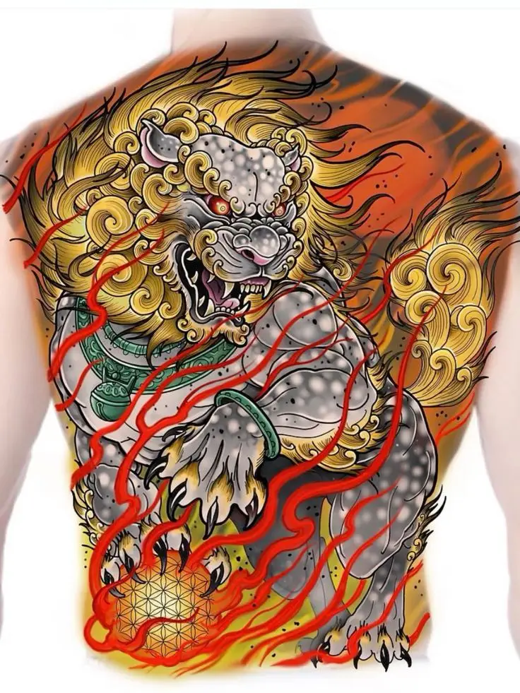 Hình Xăm Kỳ Lân Nhật Cổ Đầy Sáng Tạo 11