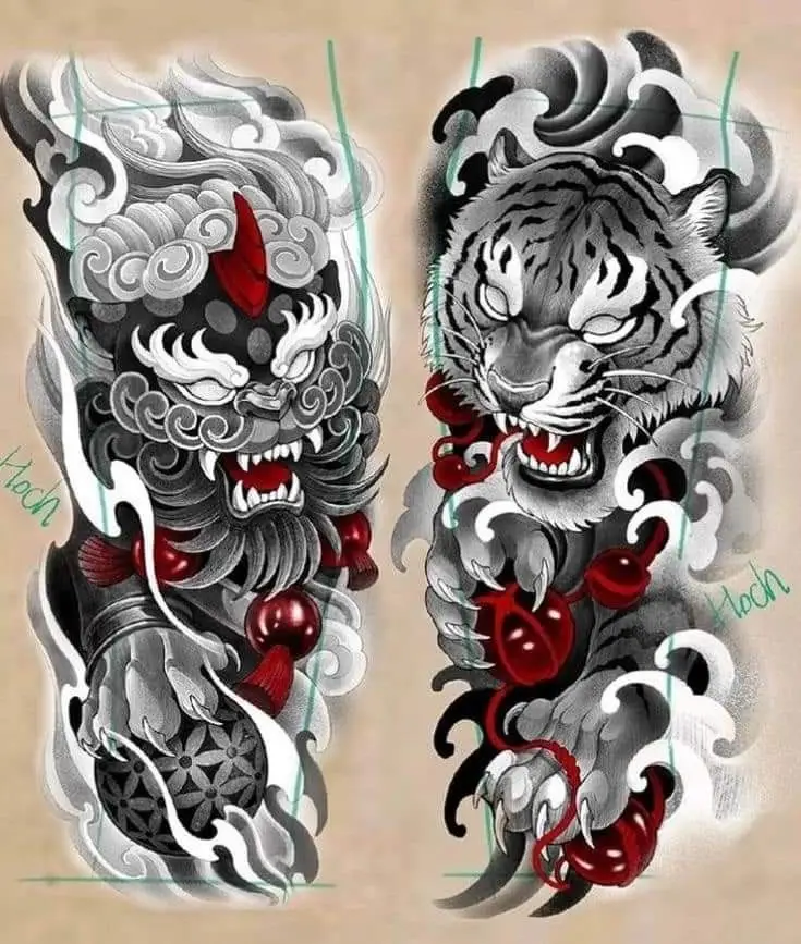 Hình Xăm Kỳ Lân Nhật Cổ Đầy Sáng Tạo 22