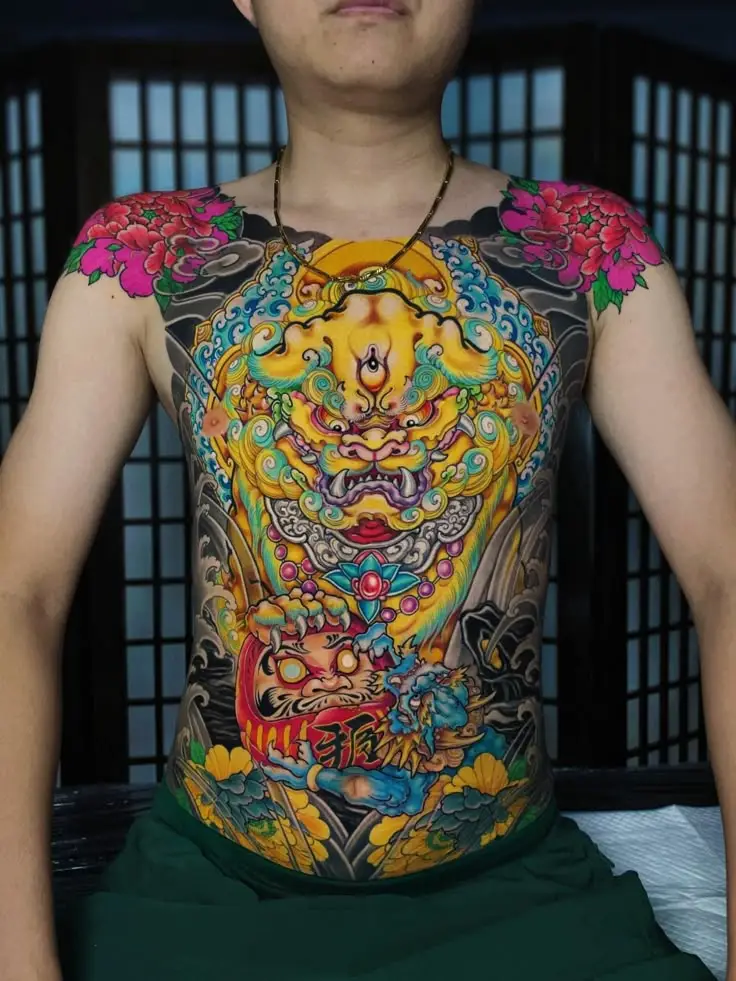Hình Xăm Kỳ Lân Nhật Cổ Đầy Sáng Tạo 36