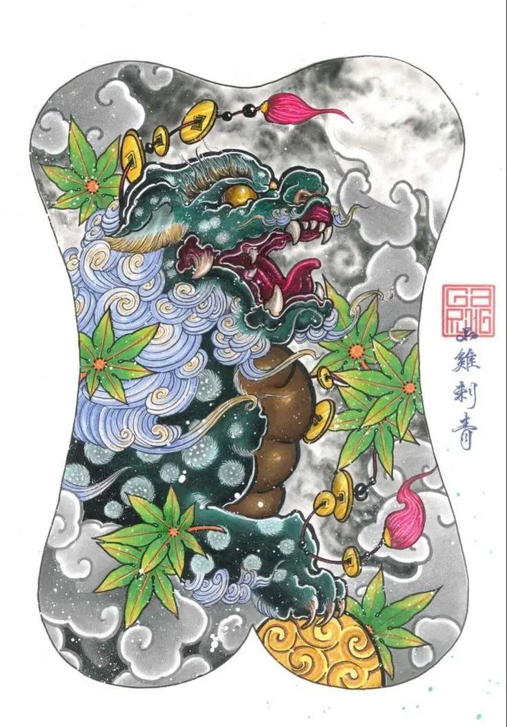Hình Xăm Long Lân Quy Phụng - Tượng Trưng Cho Sự Hài Hòa 46