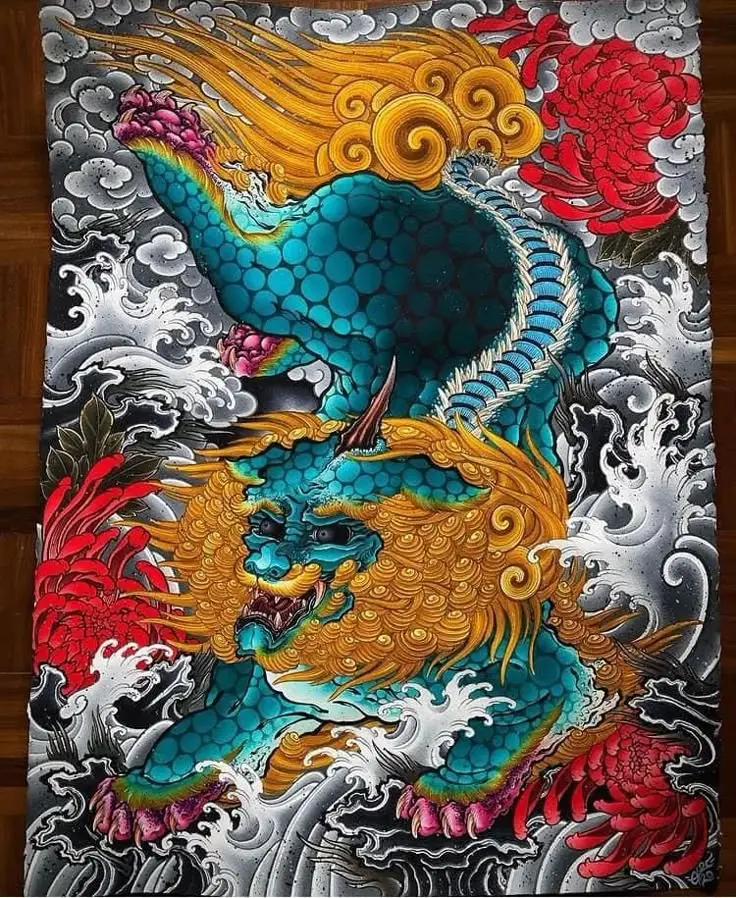 Hình Xăm Long Lân Quy Phụng - Tượng Trưng Cho Sự Hài Hòa 62
