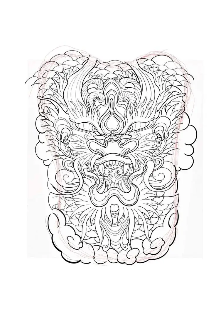 Hình Xăm Mặt Rồng Kín Bụng - Biểu Tượng Của Sức Mạnh và Quyền Lực 25