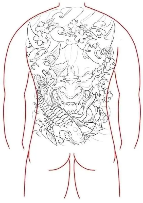Hình Xăm Mặt Rồng Kín Lưng - Thiết Kế Đầy Ấn Tượng 49
