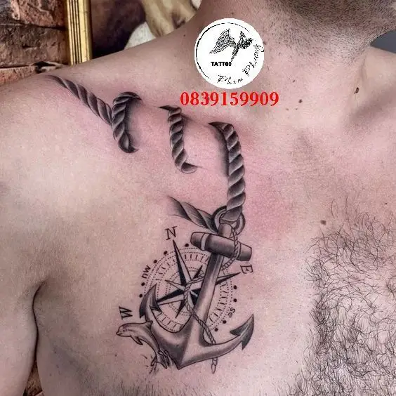Hình Xăm Mỏ Neo La Bàn - Điểm Nhấn Tâm Linh Trong Nghệ Thuật Xăm 38