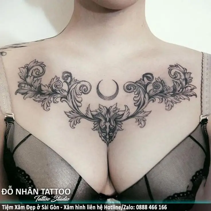 Hình Xăm Ngực Cho Nữ - Những Mẫu Thiết Kế Đẹp Và Ý Nghĩa 36