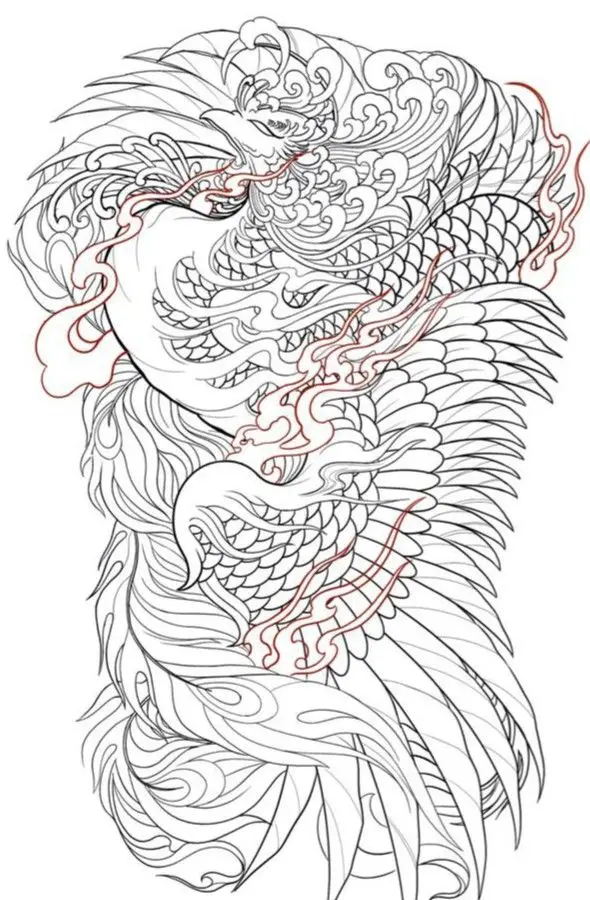 Hình Xăm Phượng Hoàng Đẹp: Biểu Tượng Của Sự Tái Sinh 7