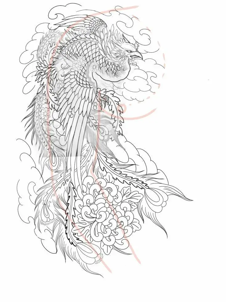 Ngắm nhìn hình xăm phượng hoàng full chân ấn tượng 24