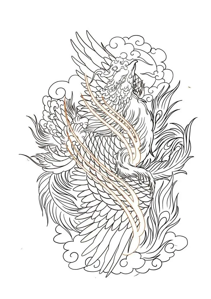 Ngắm nhìn hình xăm phượng hoàng full chân ấn tượng 47