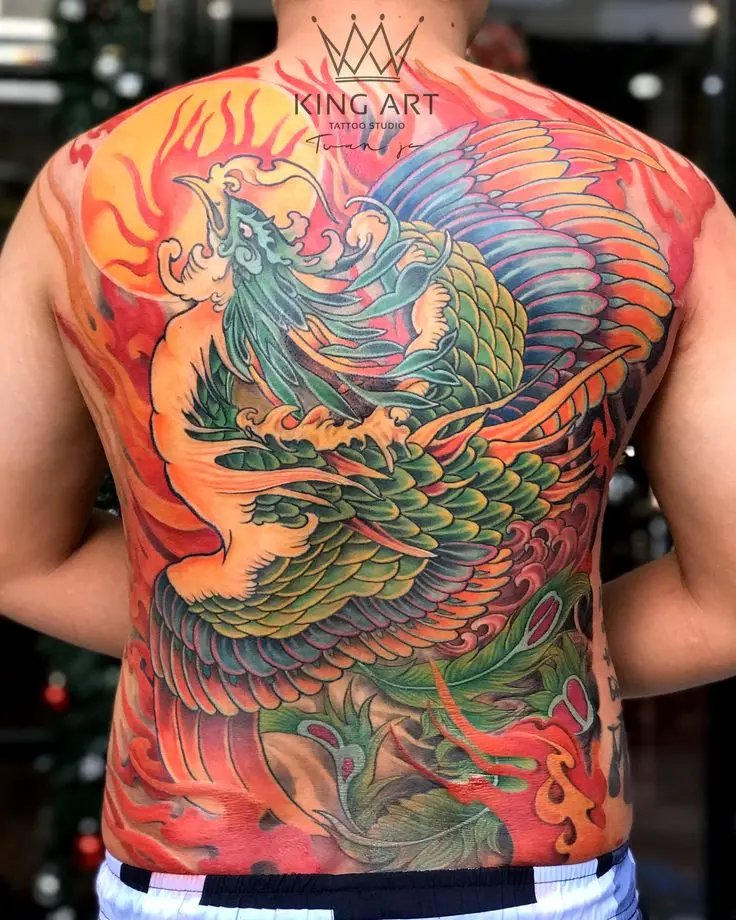 Hình Xăm Phượng Hoàng Lửa Đẹp Nhất Cho Nữ 15