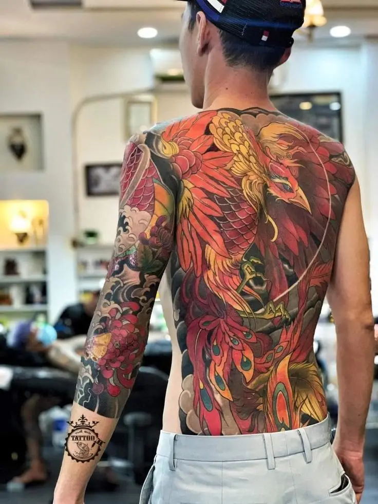 Hình Xăm Phượng Hoàng Lửa Đẹp Nhất Cho Nữ 44