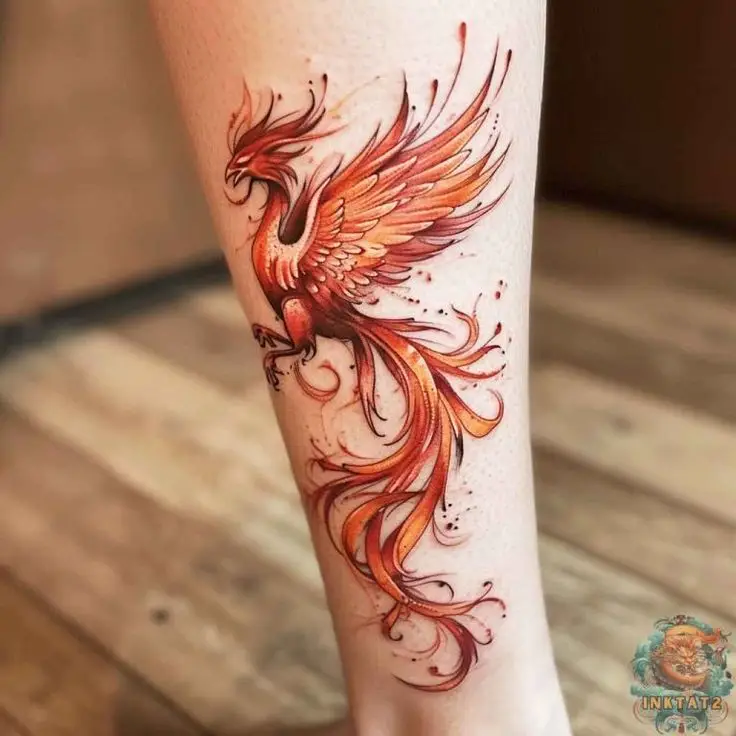 Hình Xăm Phượng Hoàng Lửa Đẹp Nhất Cho Nữ 54