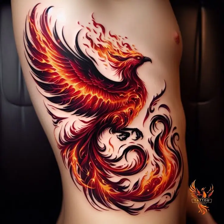 Hình Xăm Phượng Hoàng Màu - Biểu Trưng Của Tái Sinh 7