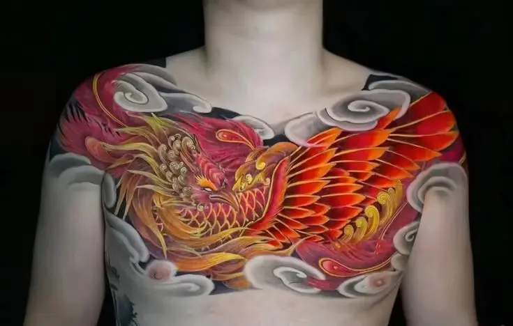 Hình Xăm Phượng Hoàng Màu - Biểu Trưng Của Tái Sinh 38