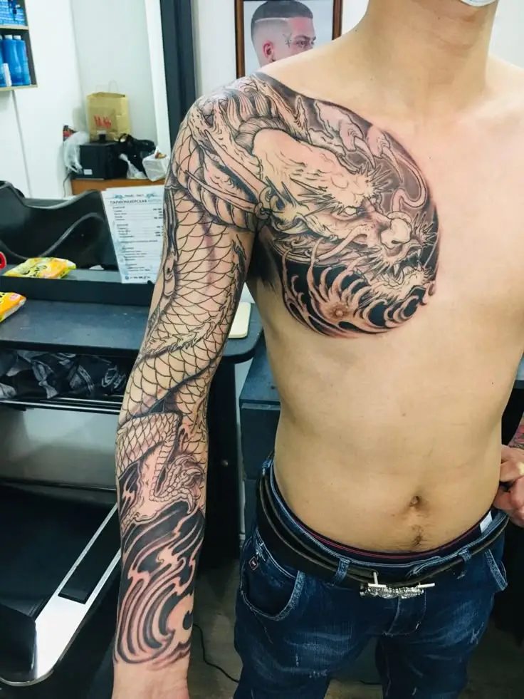 Hình Xăm Rồng Cánh Tay Đẹp Nhất - Biểu Hiện Sức Mạnh và Quyền Lực 25