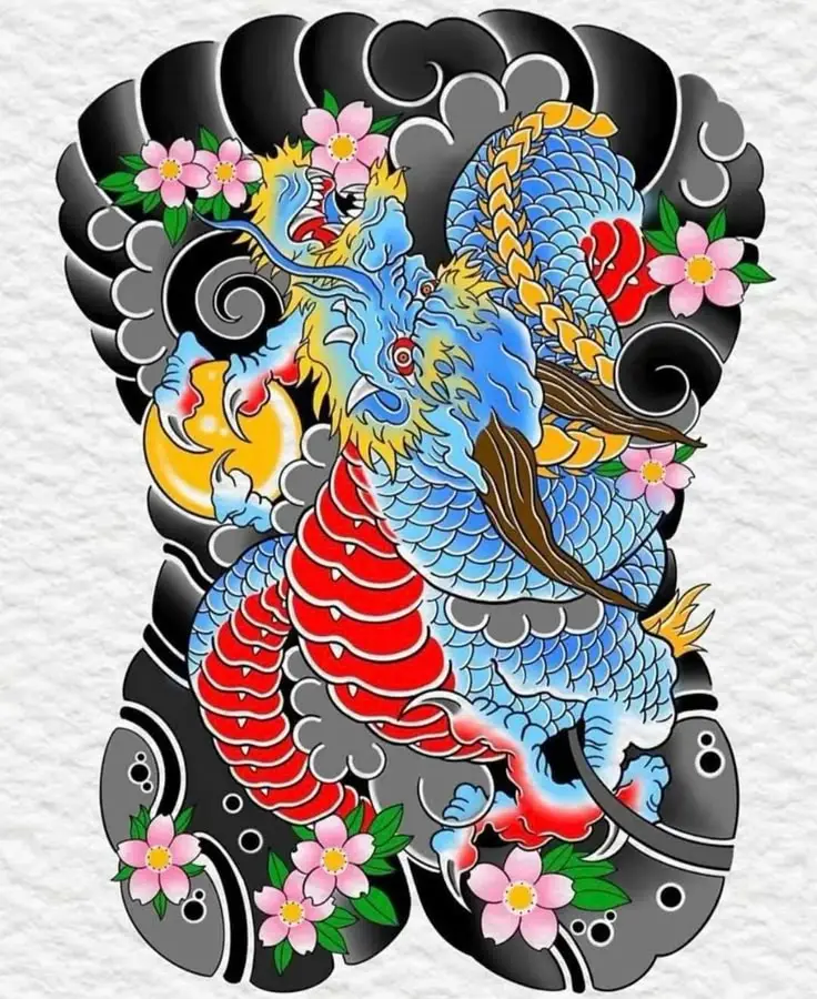 Những mẫu hình xăm rồng full lưng đẹp nhất cho tín đồ nghệ thuật xăm hình 32