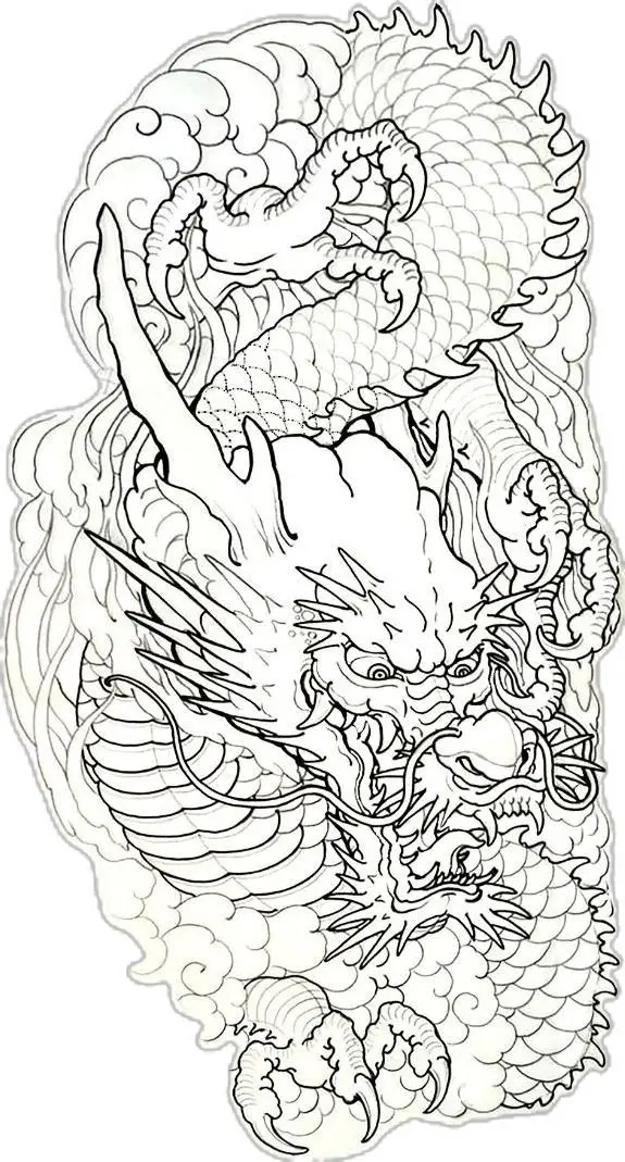 Hình Xăm Rồng Nhật Cổ Full Tay - Tượng Trưng Cho Quyền Lực 11