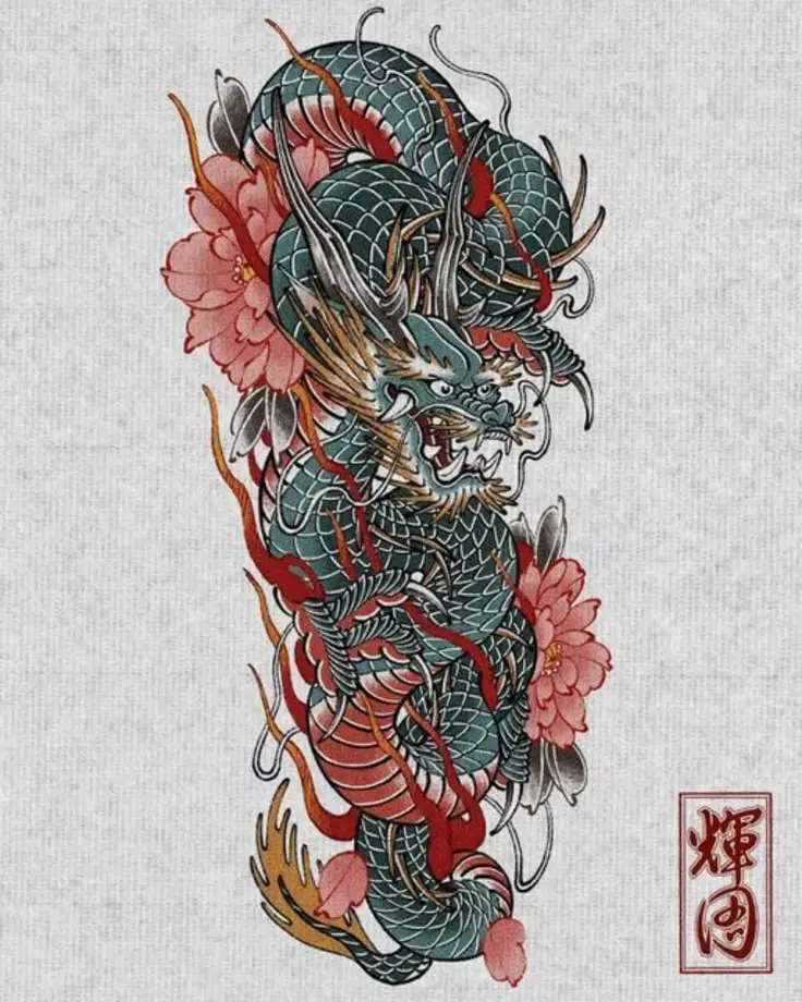 Hình Xăm Rồng Nhật Cổ Full Tay - Tượng Trưng Cho Quyền Lực 22