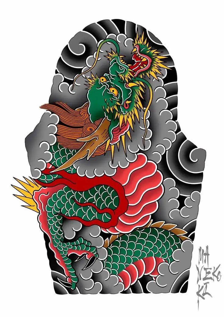 Hình Xăm Rồng Nhật Cổ Full Tay - Tượng Trưng Cho Quyền Lực 25