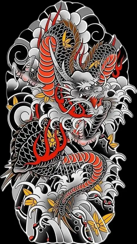 Hình Xăm Rồng Nhật Cổ Full Tay - Tượng Trưng Cho Quyền Lực 56