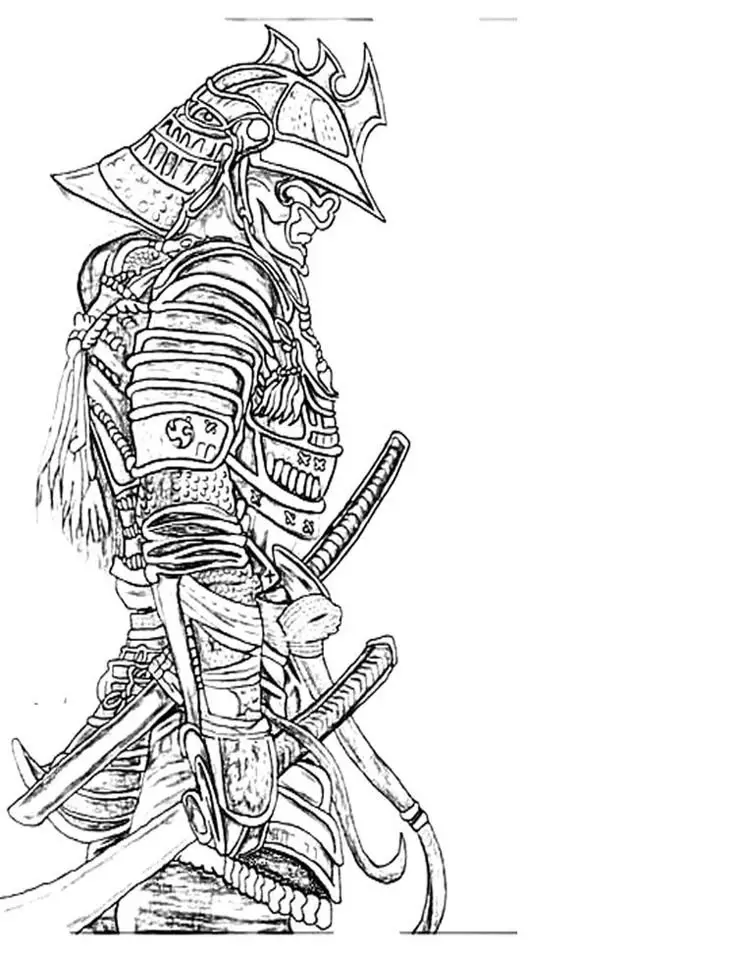 Hình Xăm Samurai Cầm Kiếm - Sức Mạnh và Danh Dự 4