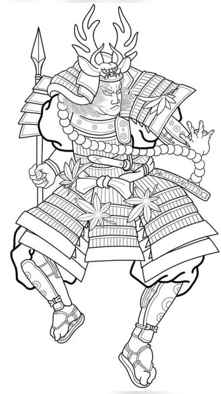 Hình Xăm Samurai Cầm Kiếm - Sức Mạnh và Danh Dự 5