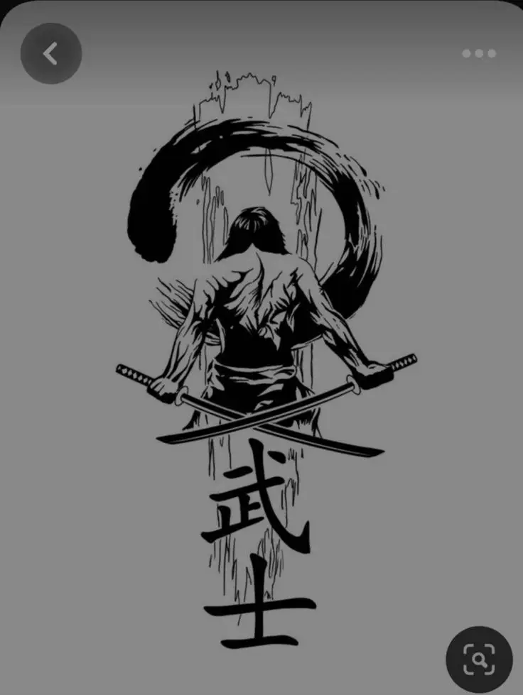 Hình Xăm Samurai Cầm Kiếm - Sức Mạnh và Danh Dự 20