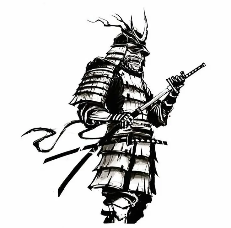 Hình Xăm Samurai Cầm Kiếm - Sức Mạnh và Danh Dự 22