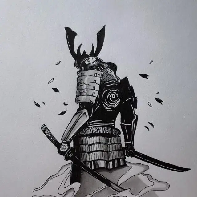 Hình Xăm Samurai Cầm Kiếm - Sức Mạnh và Danh Dự 23