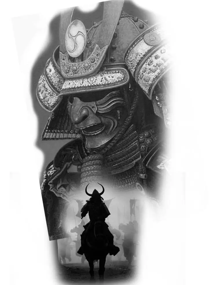Hình Xăm Samurai Cầm Kiếm - Sức Mạnh và Danh Dự 28