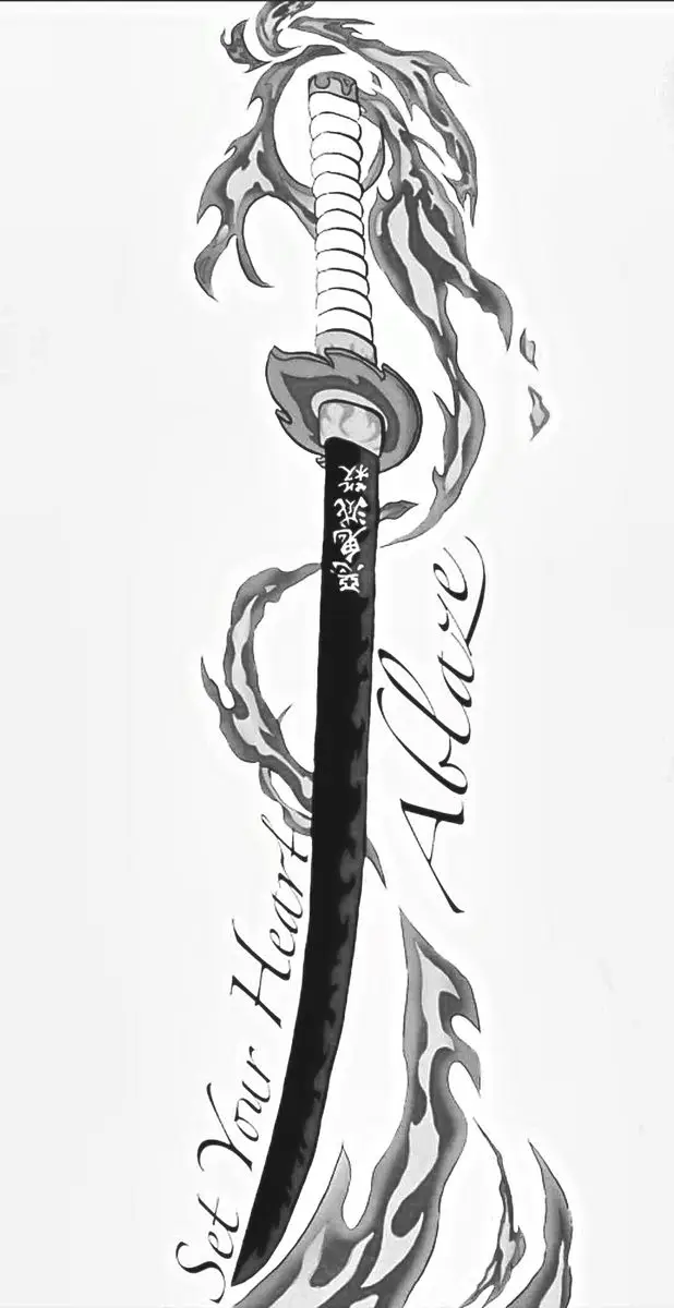 Hình Xăm Samurai Cầm Kiếm - Sức Mạnh và Danh Dự 60