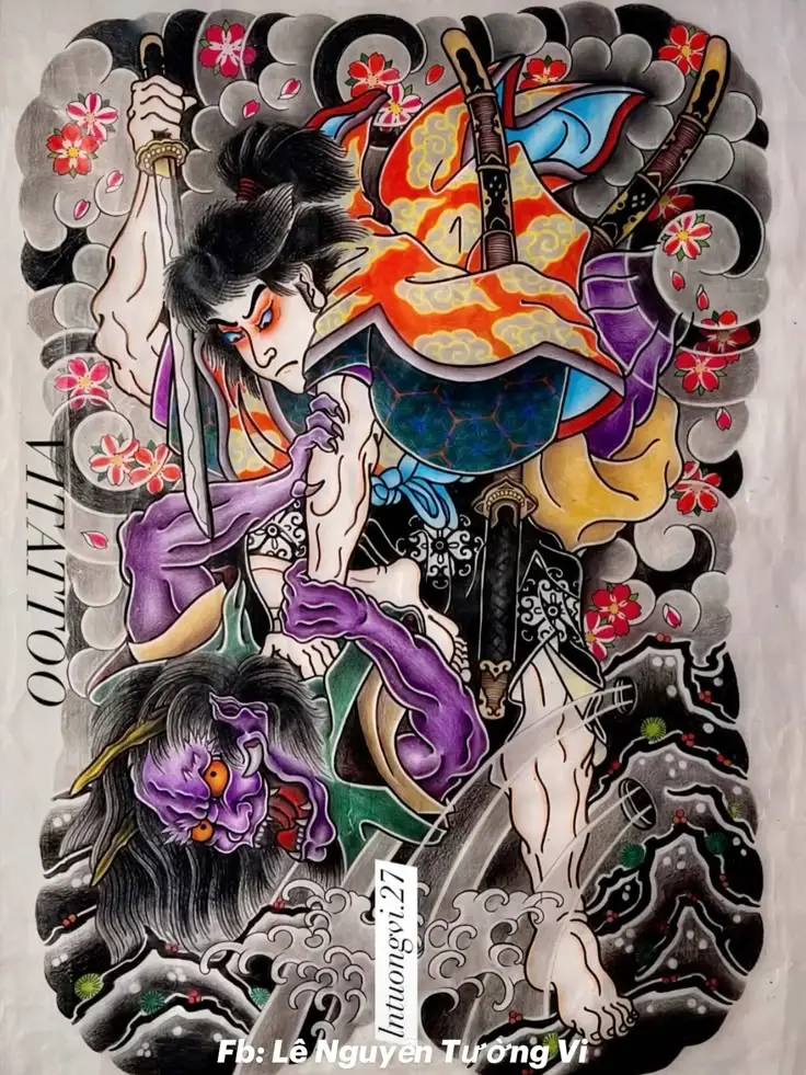 Khám Phá Hình Xăm Samurai Full Lưng Ấn Tượng 25